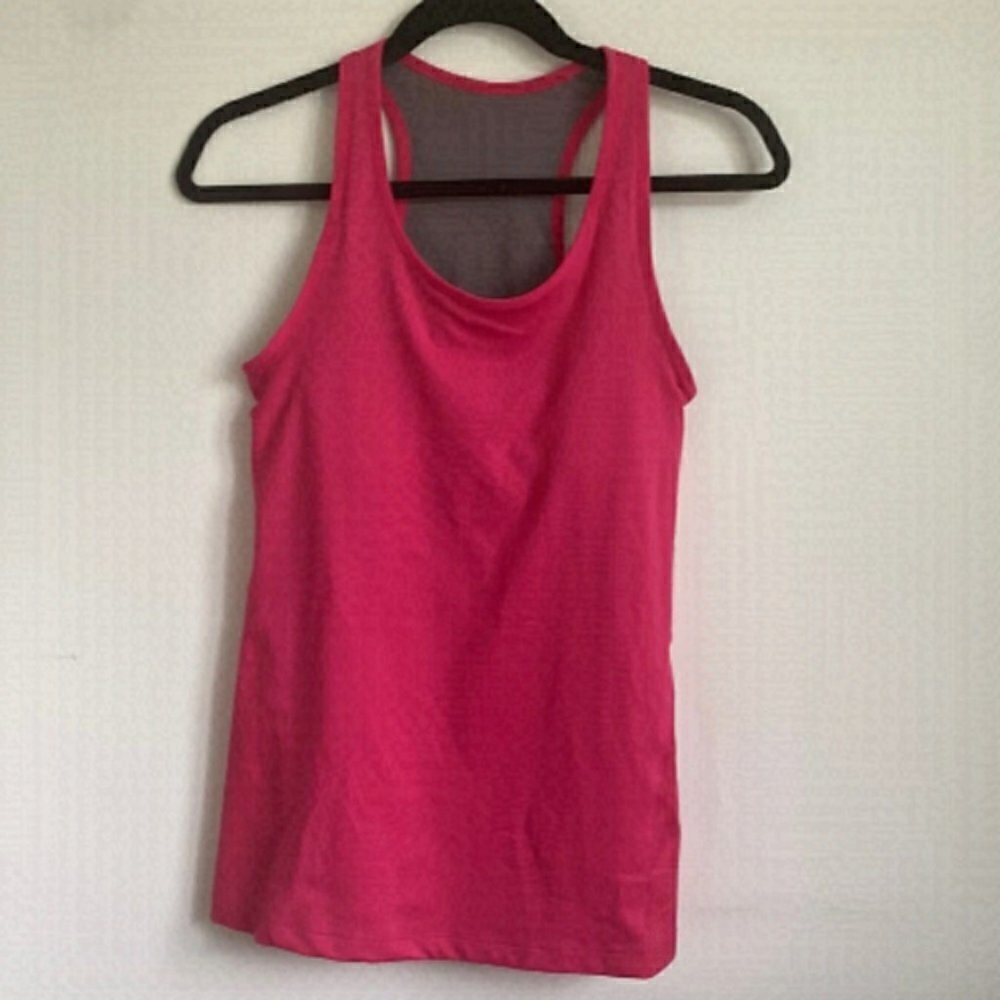 Nike Women Dri Fit Racerback Workout Tank Top • Hot Barbie Pink • M Medium